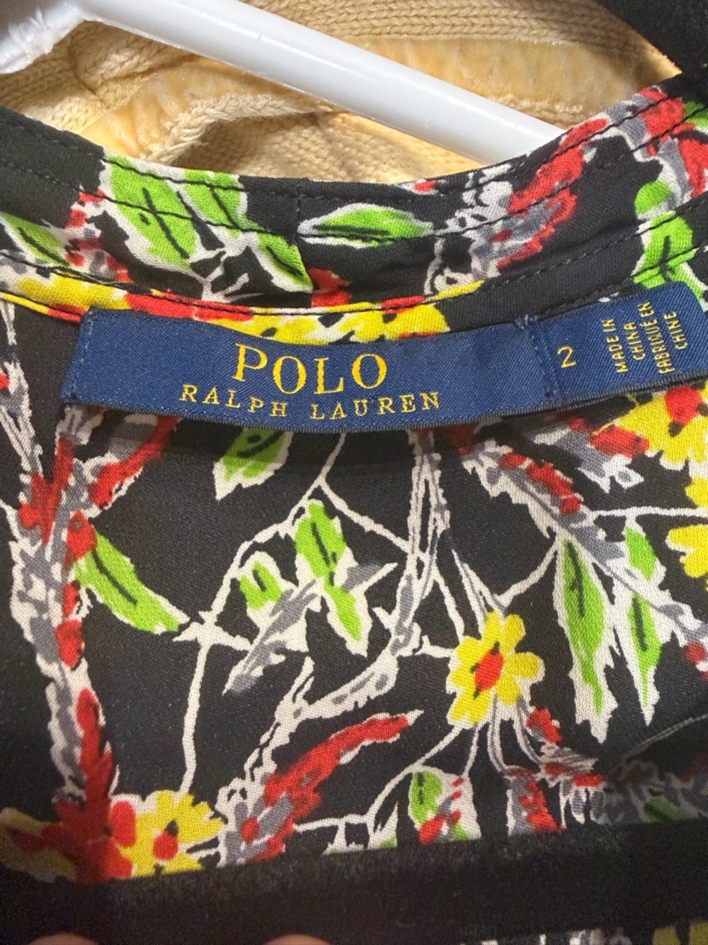 Polo Ralph Lauren Floral Dress Black Puff Sleeve Mini Women’s Size 2 - Picture 6 of 8